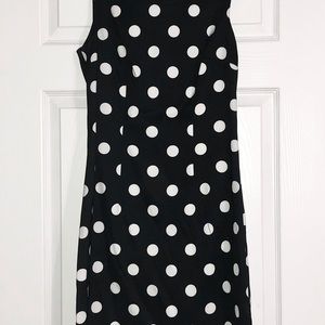 Worn 1x AGB Classy Black & White Polka Dot Dress
